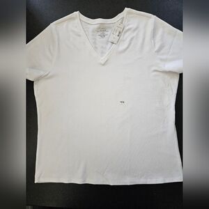 NWT - Cotton Stretch Venezia White Jersey - Size 14/16